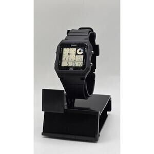 Casio LF20W-1A Digital Analogue World Time Alarm Stopwatch Black Retro Look